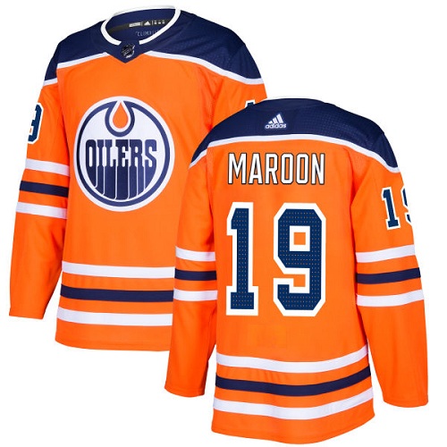Adidas Edmonton Oilers 19 Patrick Maroon Orange Home Authentic Stitched Youth NHL Jersey